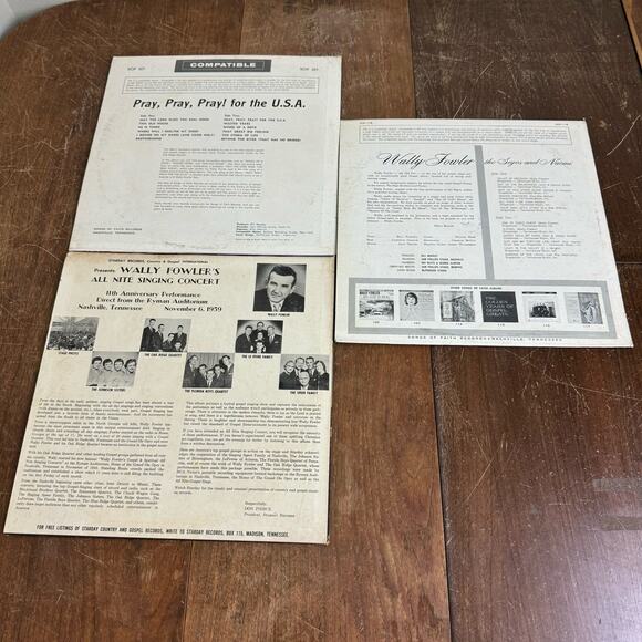 Wally Fowler Southern Country‎ Gospel Record Bundle of 3 LP Vinyl Records - Picture 4 of 5